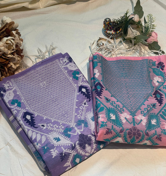 Lavender Signature Cotton Silk Suit