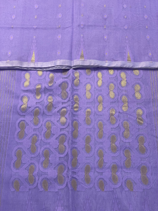 Purple Cotton Silk Saree