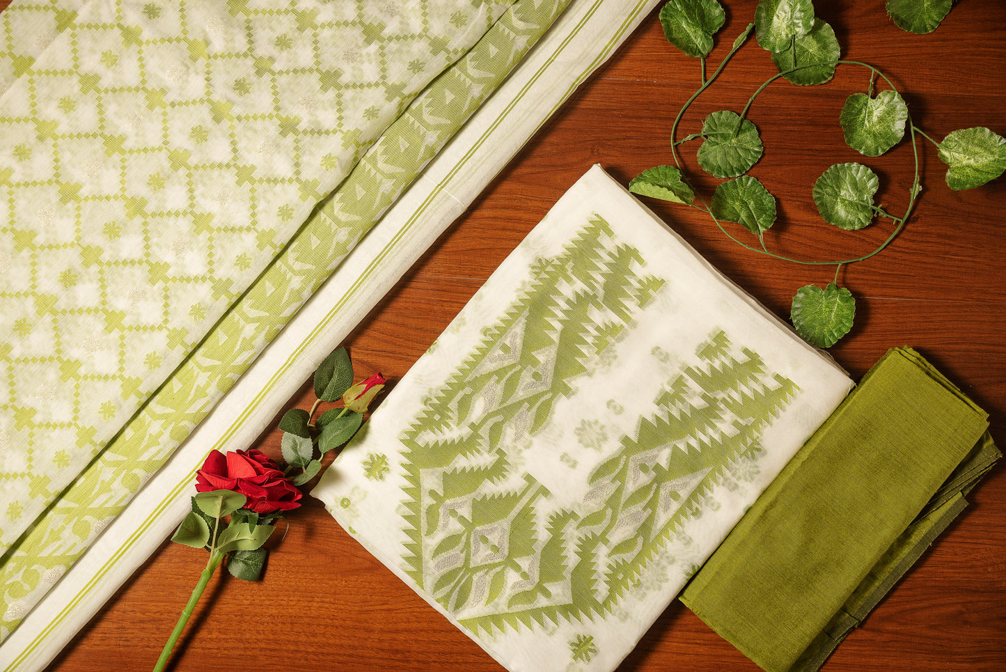 White Premium Cotton Silk Suit