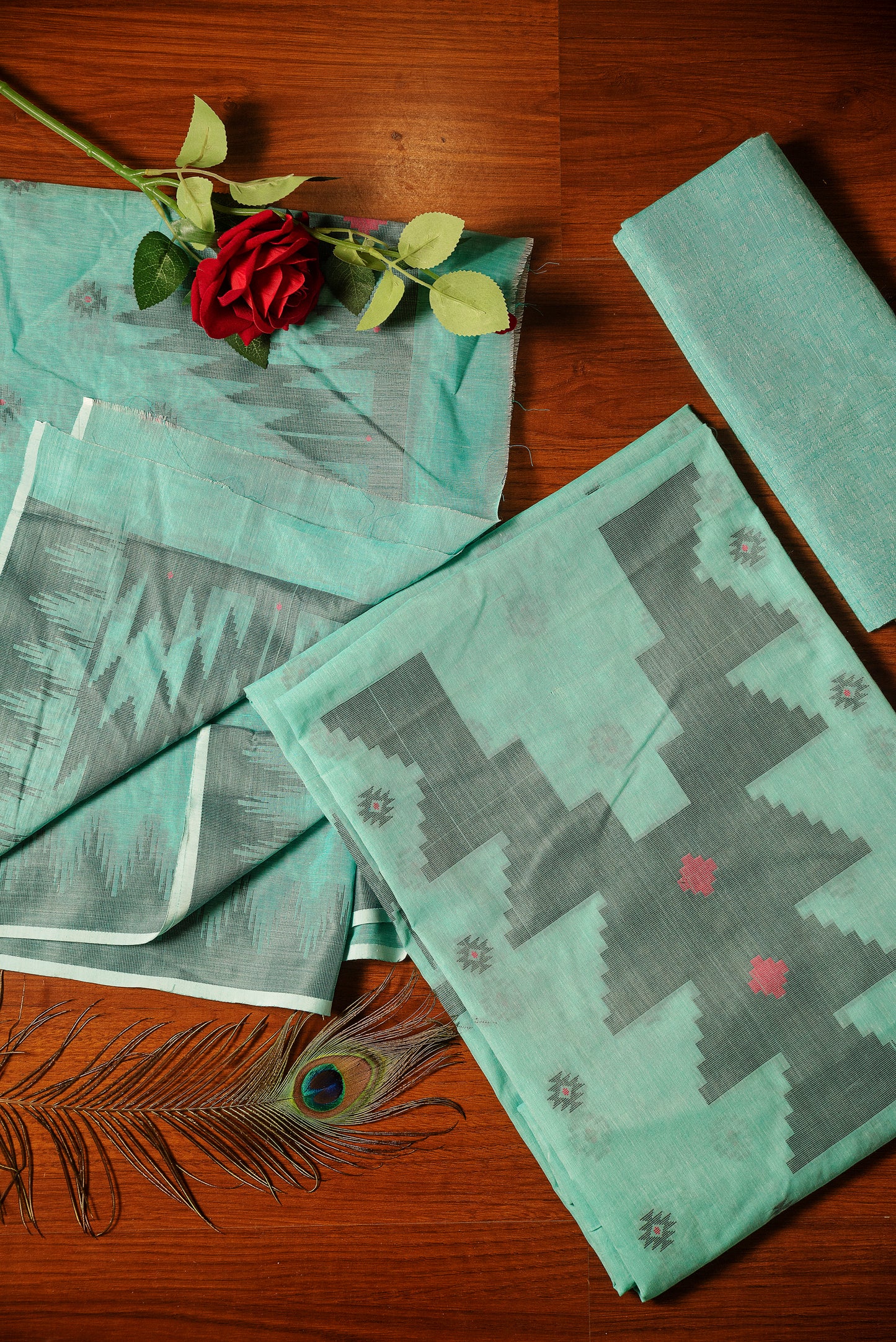 Sea Green Signature Cotton Silk Suit