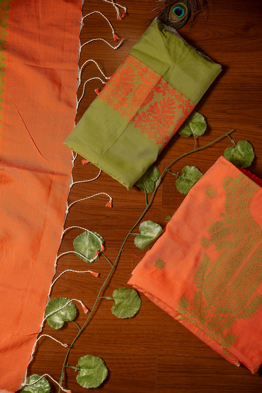 Orange Signature Cotton Silk Suit