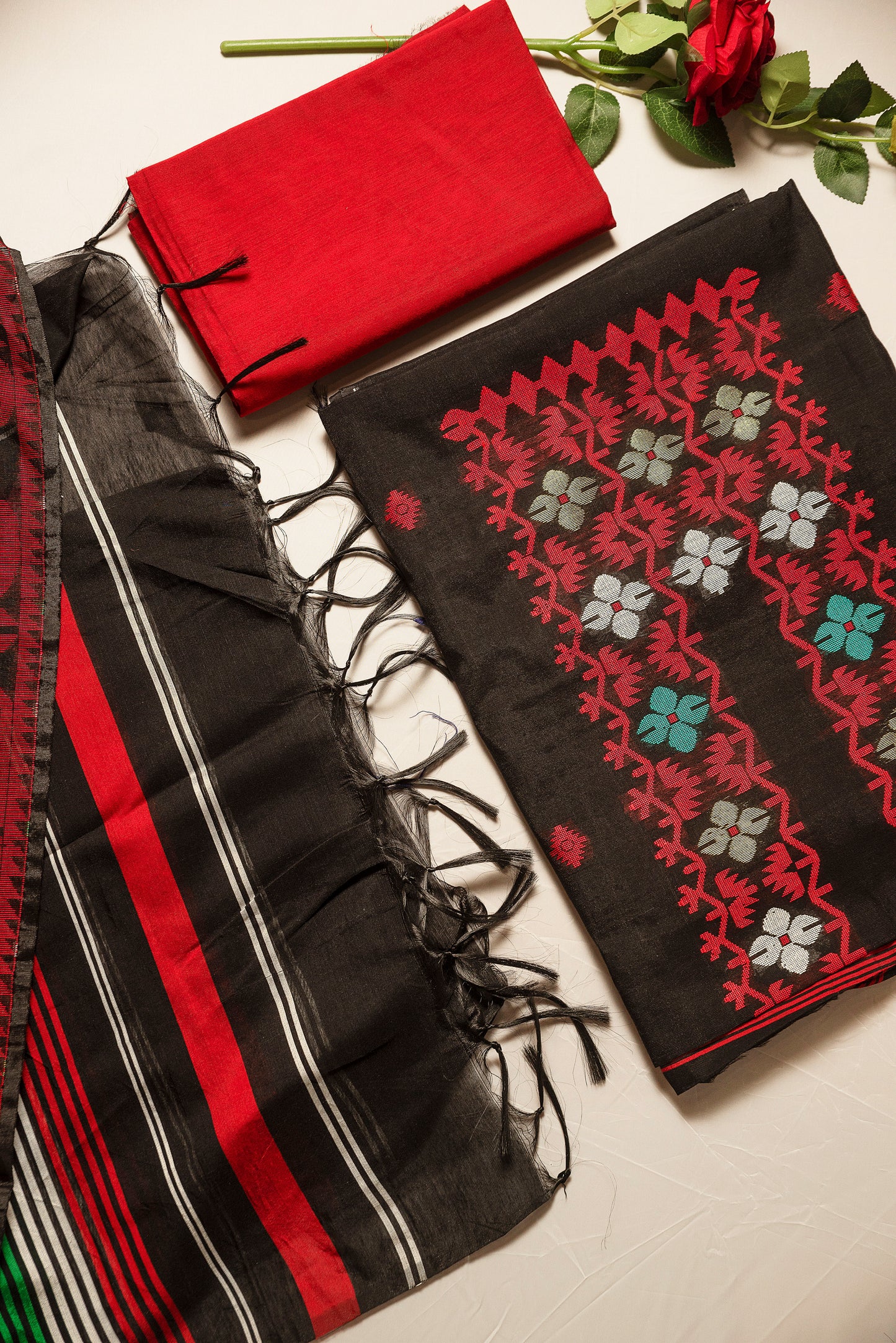 Black Premium Cotton Silk Suit