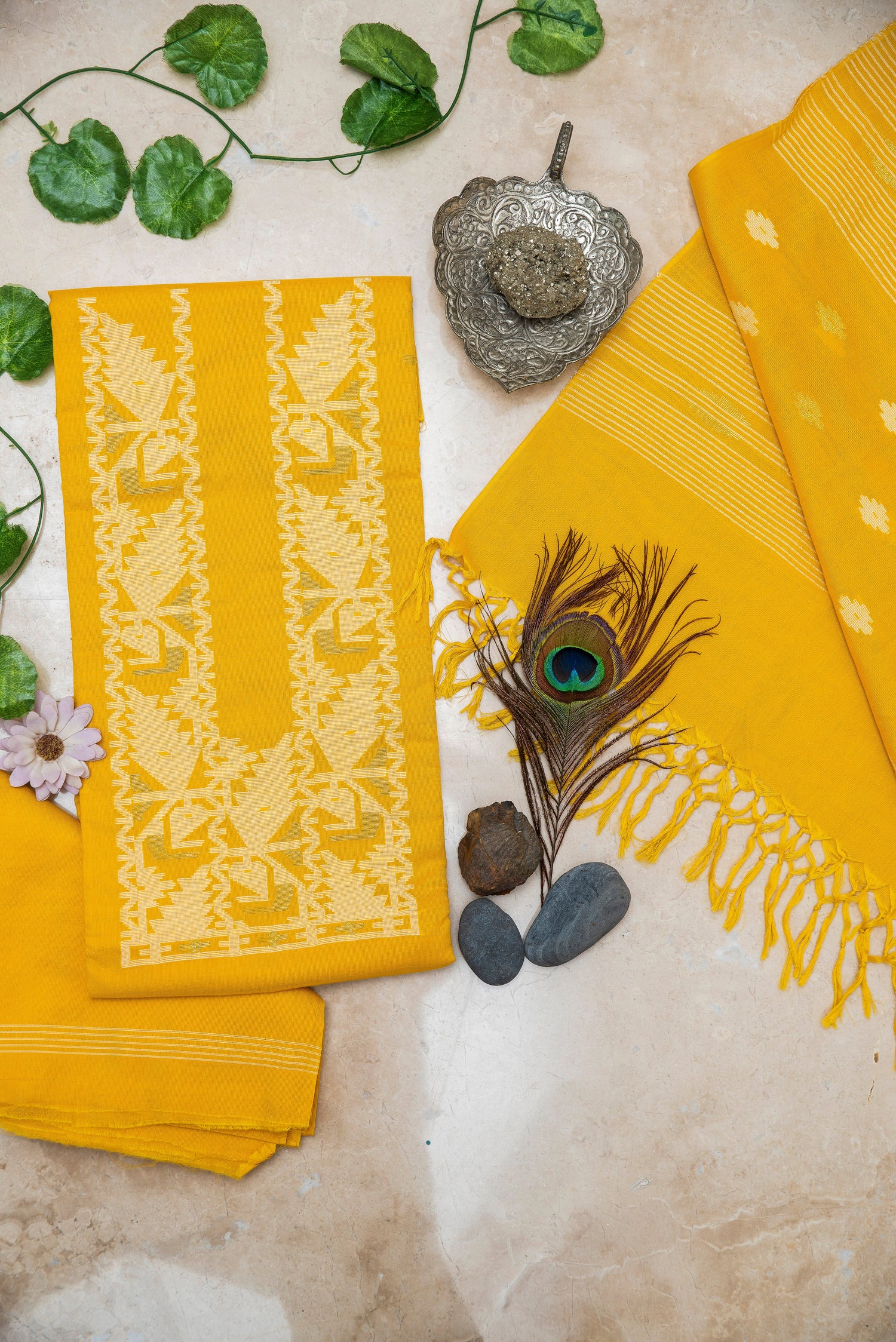 Handwoven Mul Jamdani Suits – Classic Weave Collection