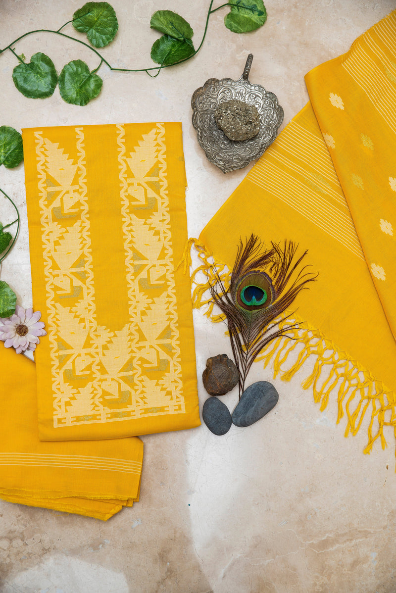 Handwoven Mul Jamdani Suits – Classic Weave Collection