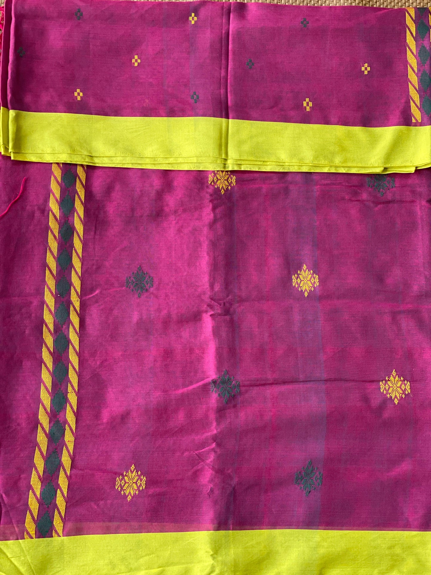 Plum Mercerised Cotton Saree
