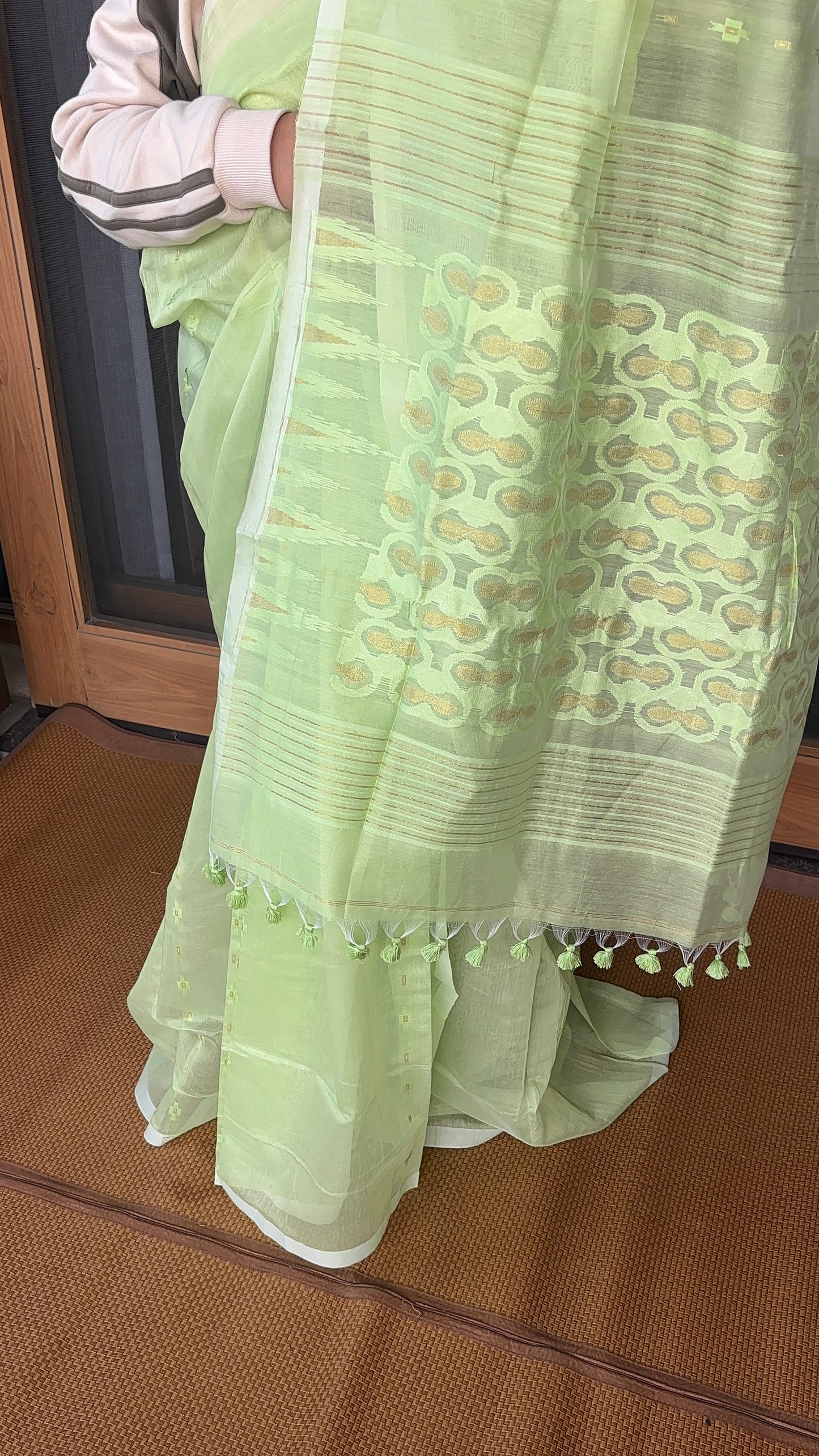Green Cotton Silk Saree