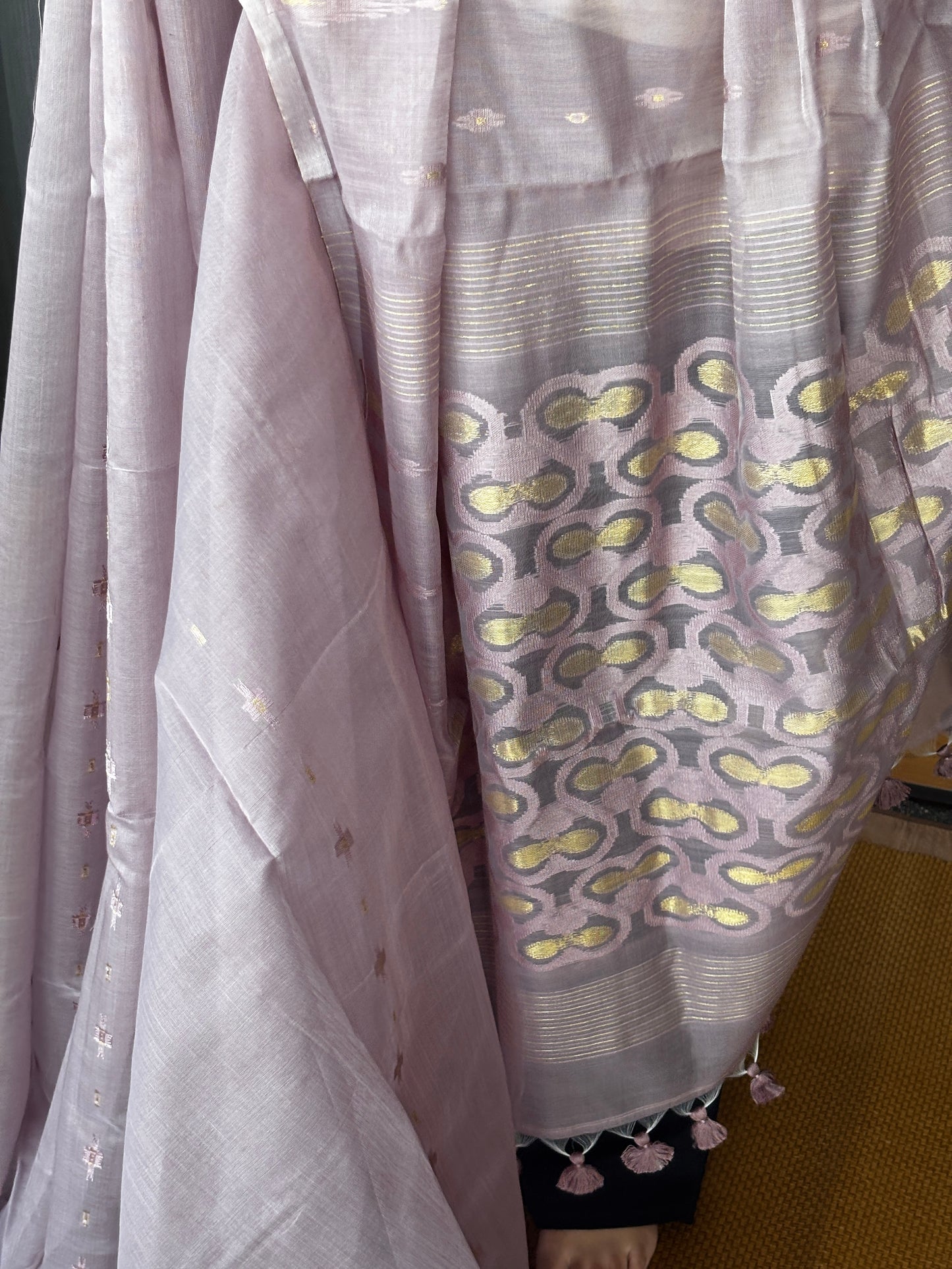 Mauve Cotton Silk Saree