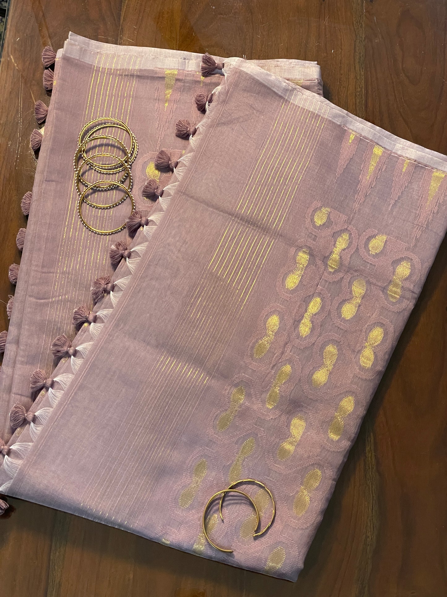Mauve Cotton Silk Saree