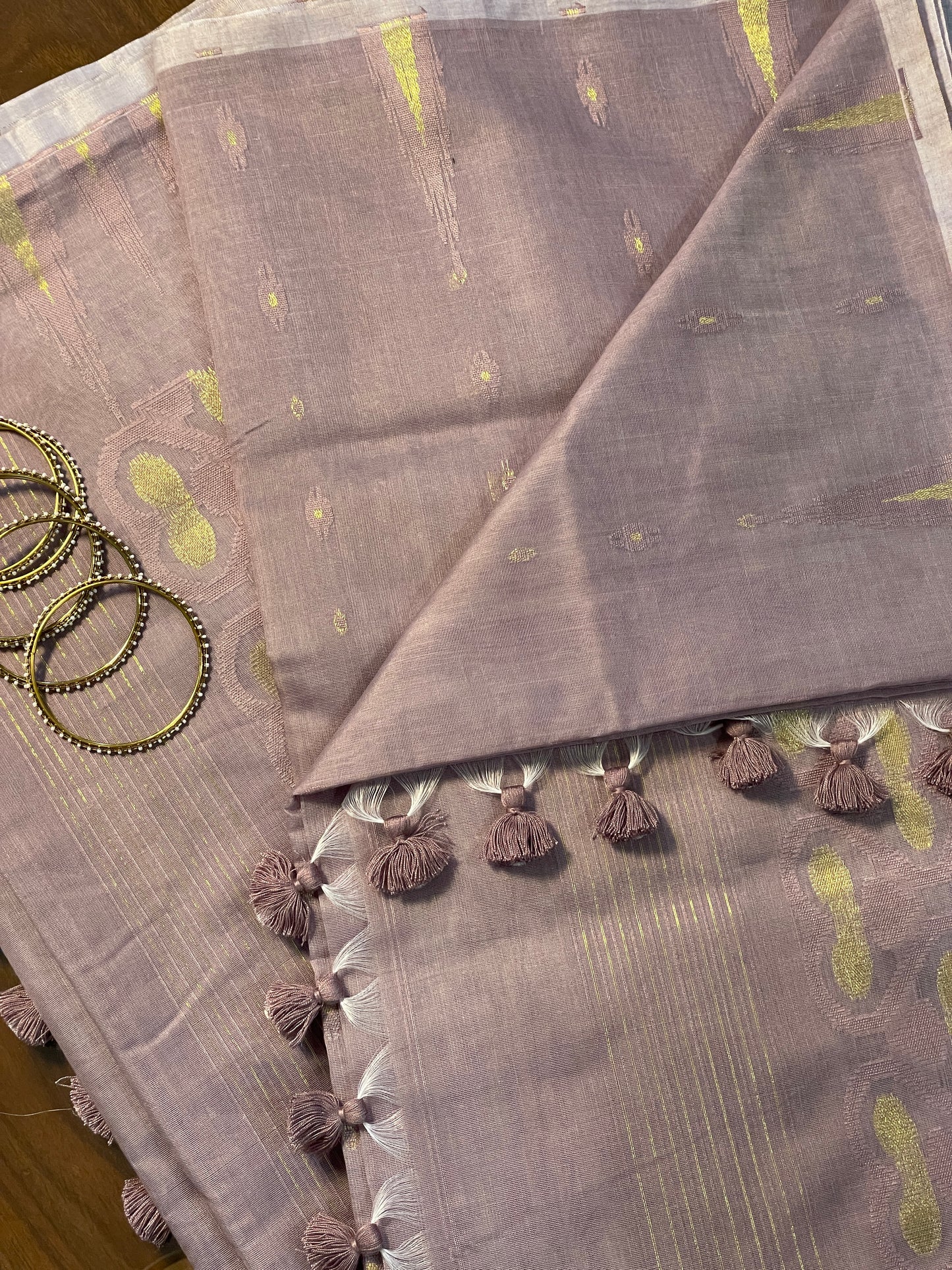 Mauve Cotton Silk Saree
