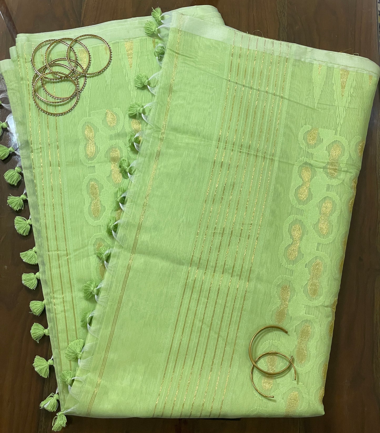 Green Cotton Silk Saree