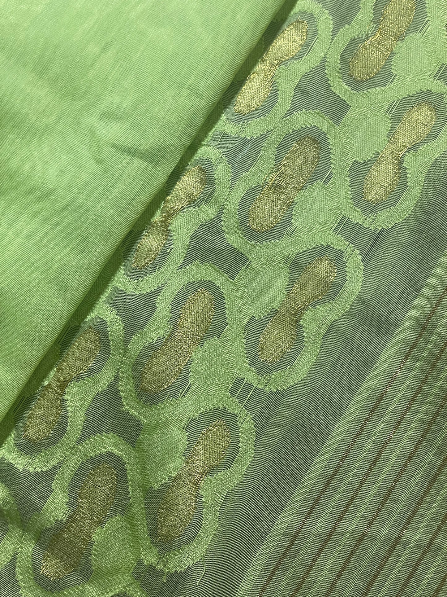Green Cotton Silk Saree