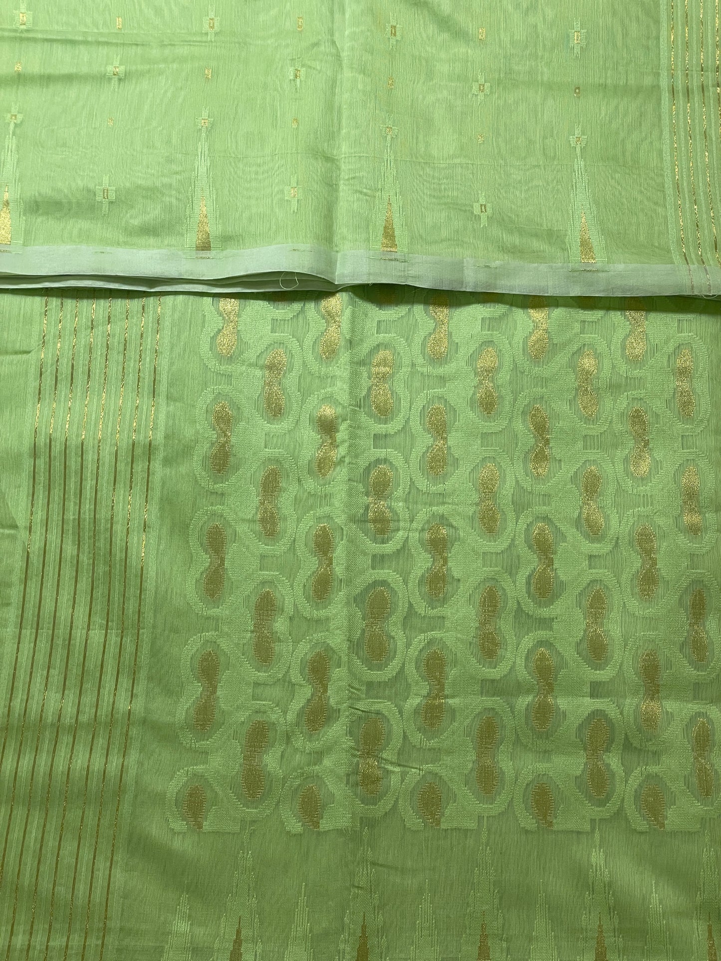 Green Cotton Silk Saree