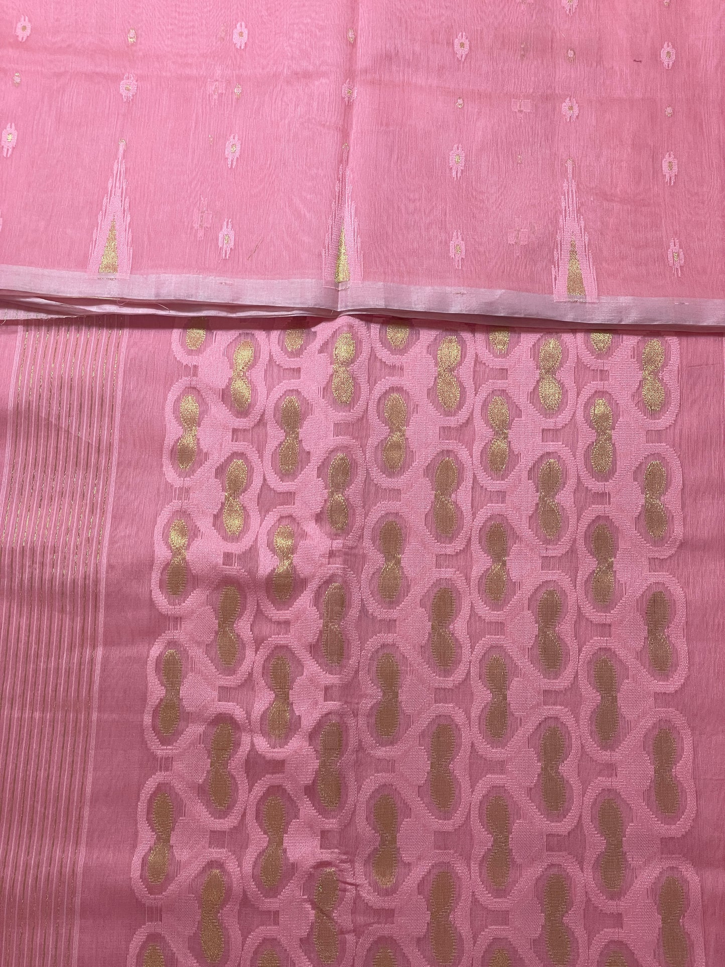 Pink Cotton Silk Saree