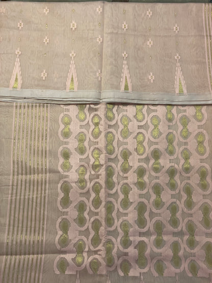Soft Peach Cotton Silk Saree