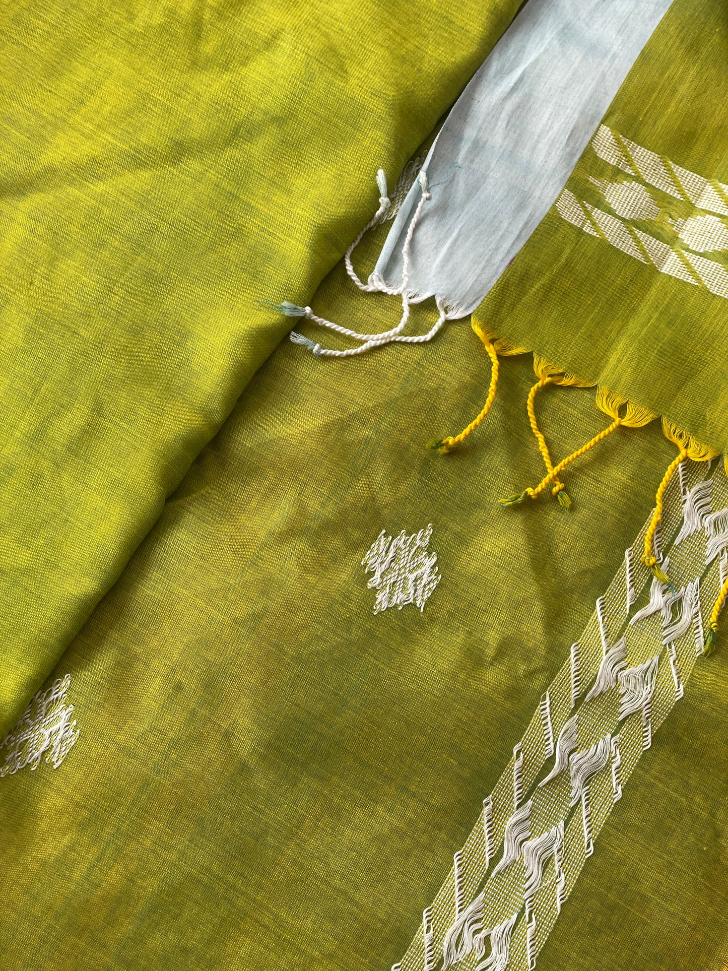 Mehendi Green Mercerised Cotton Saree