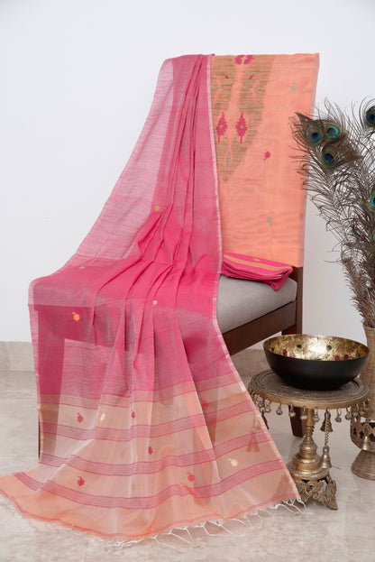 Coral & Blush Pink Organza Suit