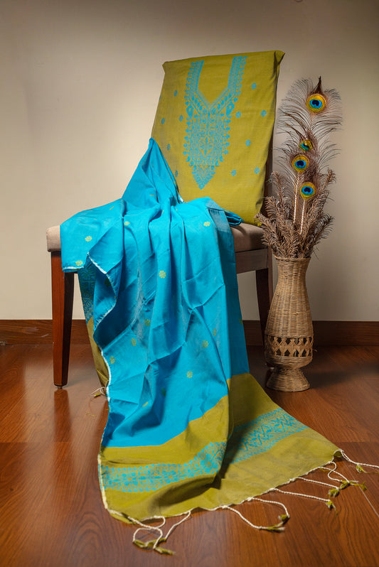 Lime Green Signature Cotton Silk Suit