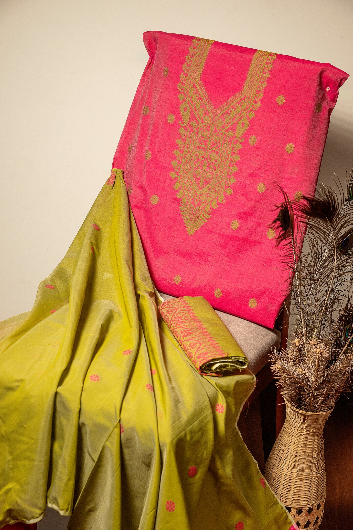 Rani Pink Signature Cotton Silk Suit