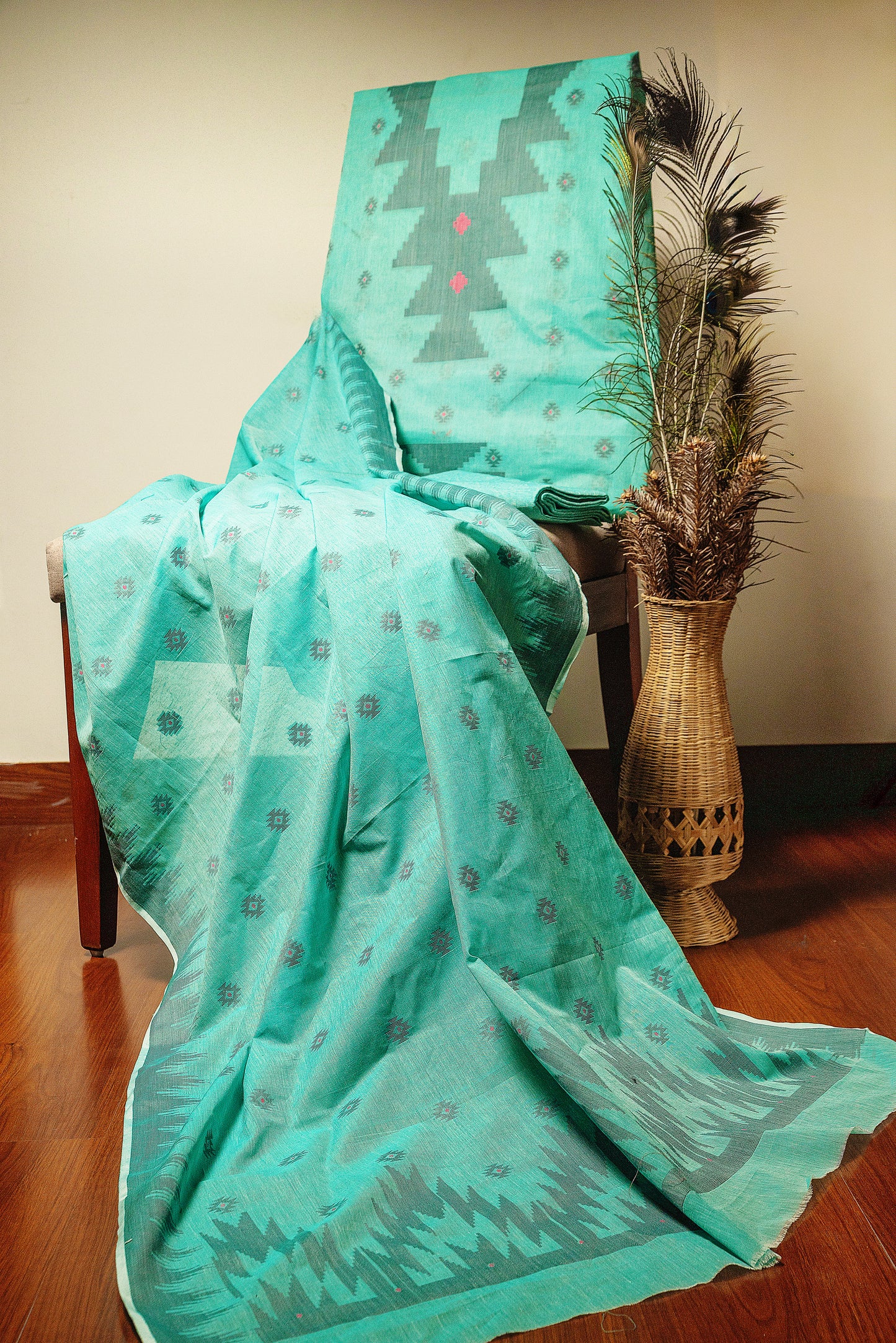 Sea Green Signature Cotton Silk Suit
