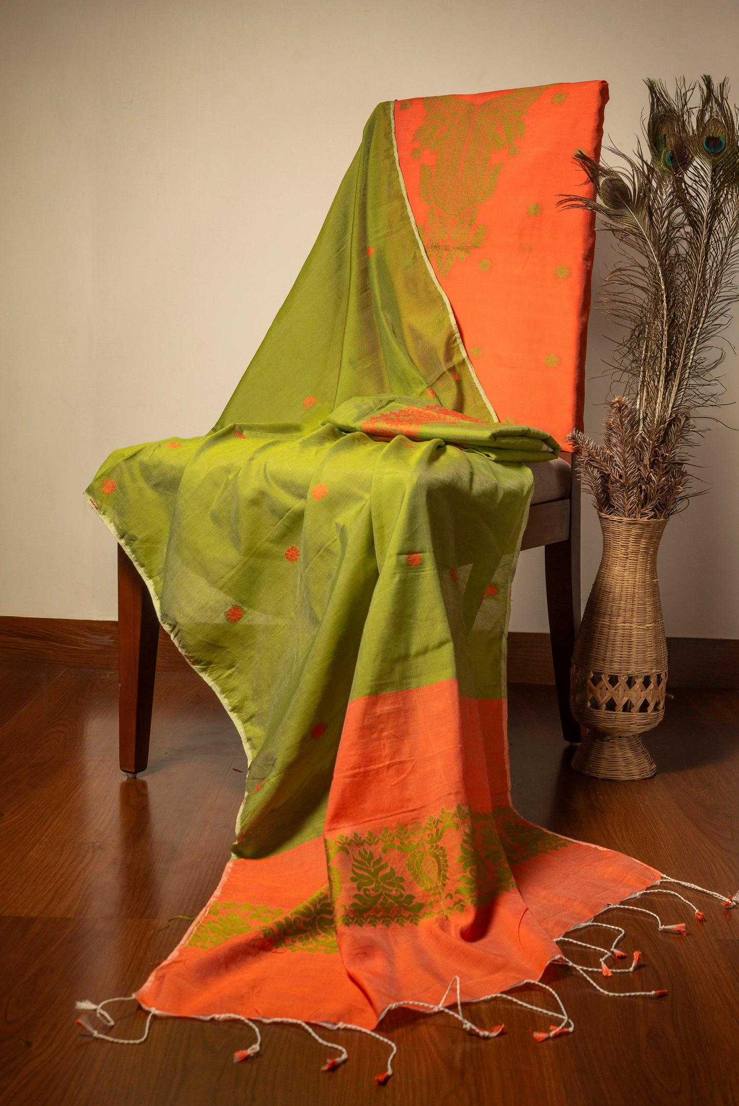 Orange Signature Cotton Silk Suit