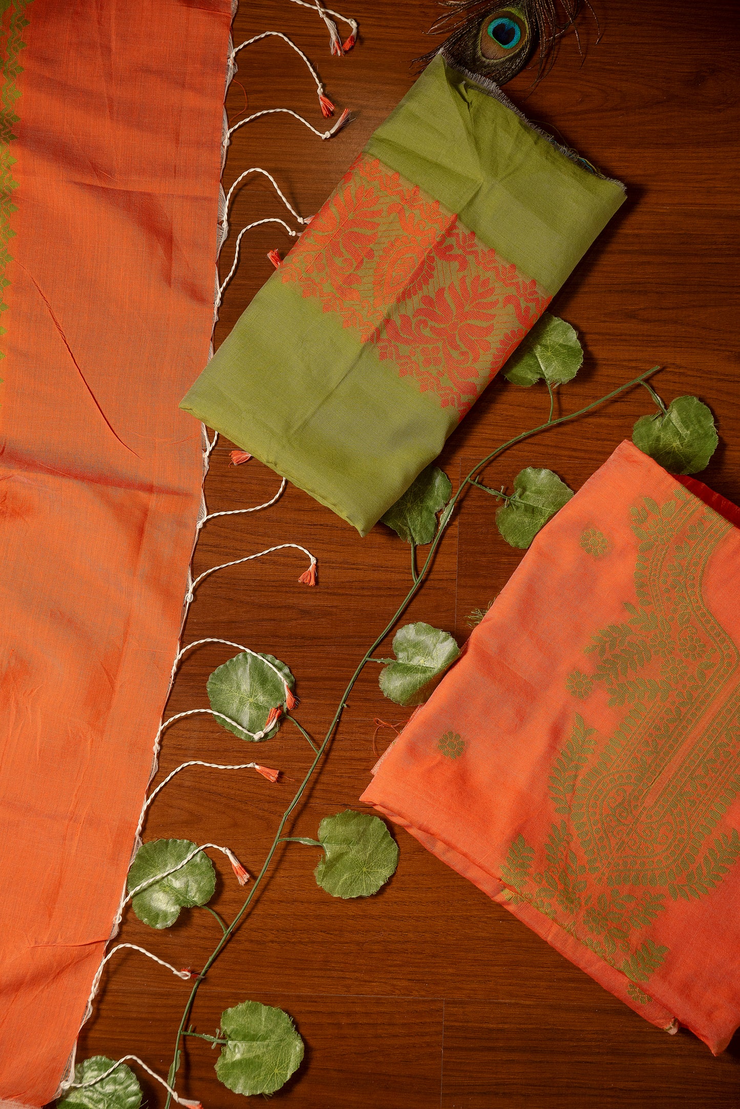 Orange Signature Cotton Silk Suit