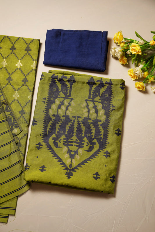 Matcha Green Premium Cotton Silk Suit