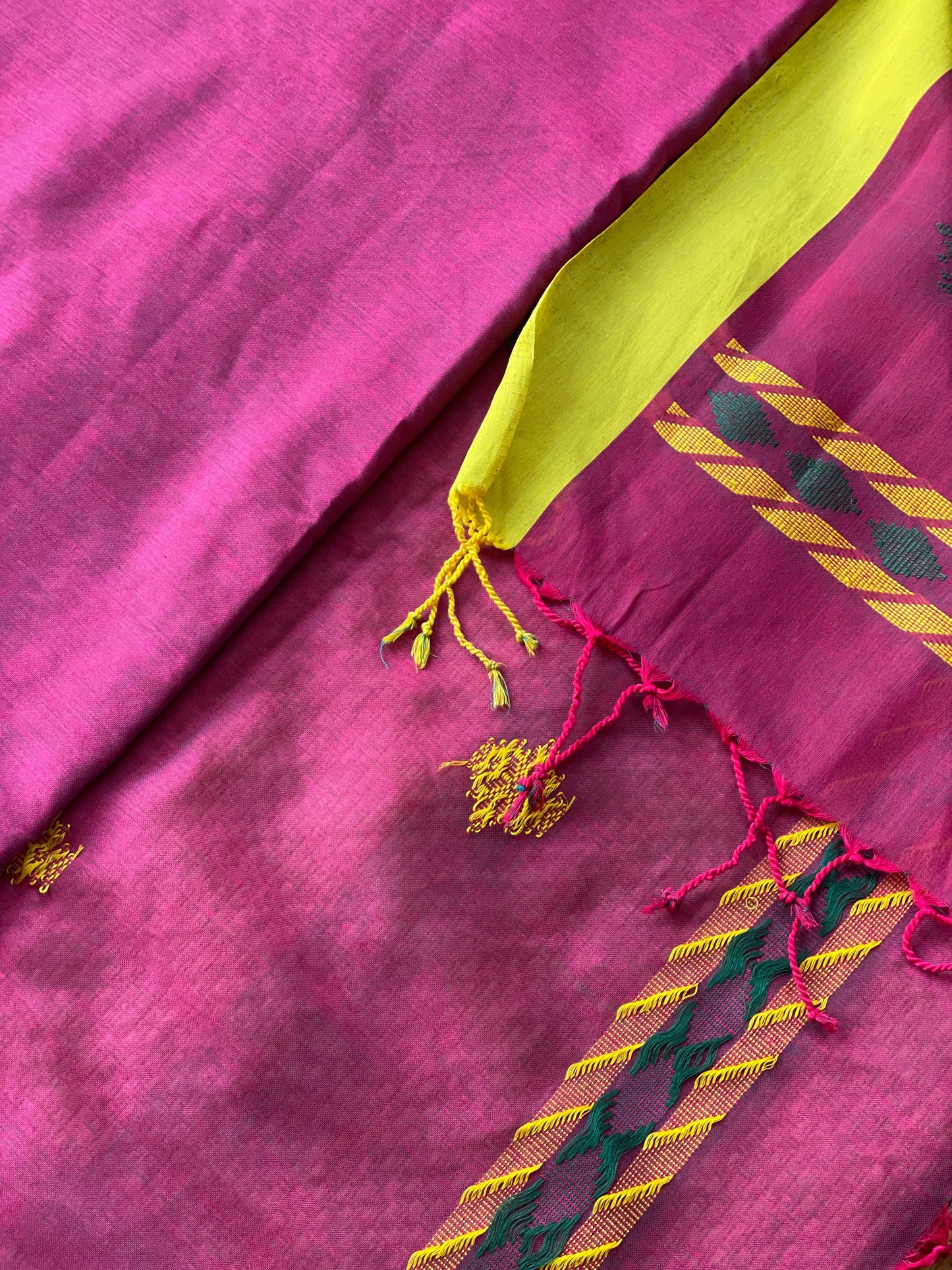 Plum Mercerised Cotton Saree