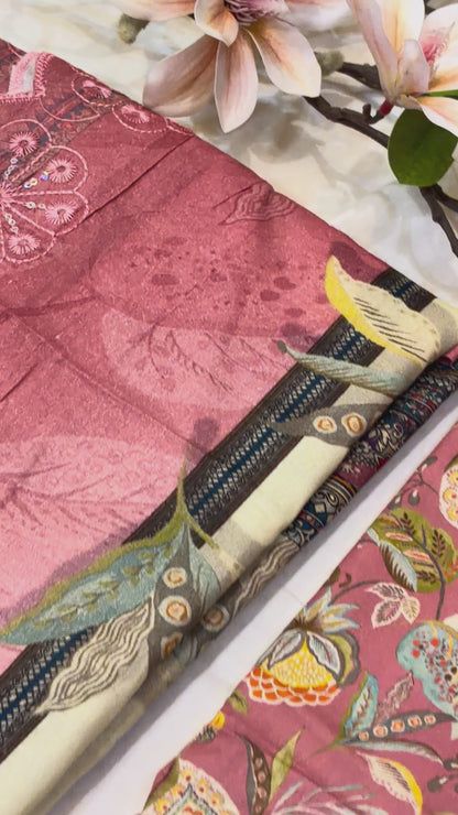 Pink Pakistani Style Cotton Suit Set