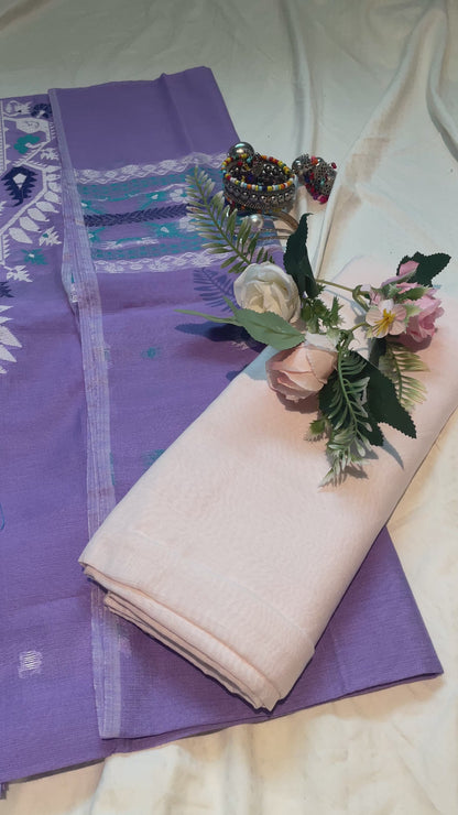 Lavender Signature Cotton Silk Suit