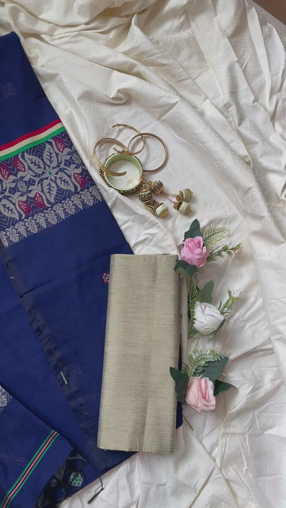 Royal Blue Signature Cotton Silk Suit
